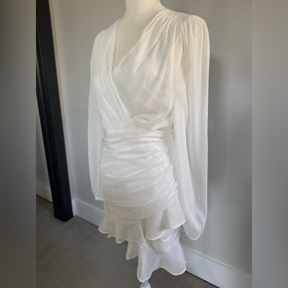 Windsor White Long Sleeve Short Dress Size Small - Picture 4 of 10